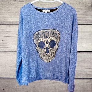 Skull sweater sheer back